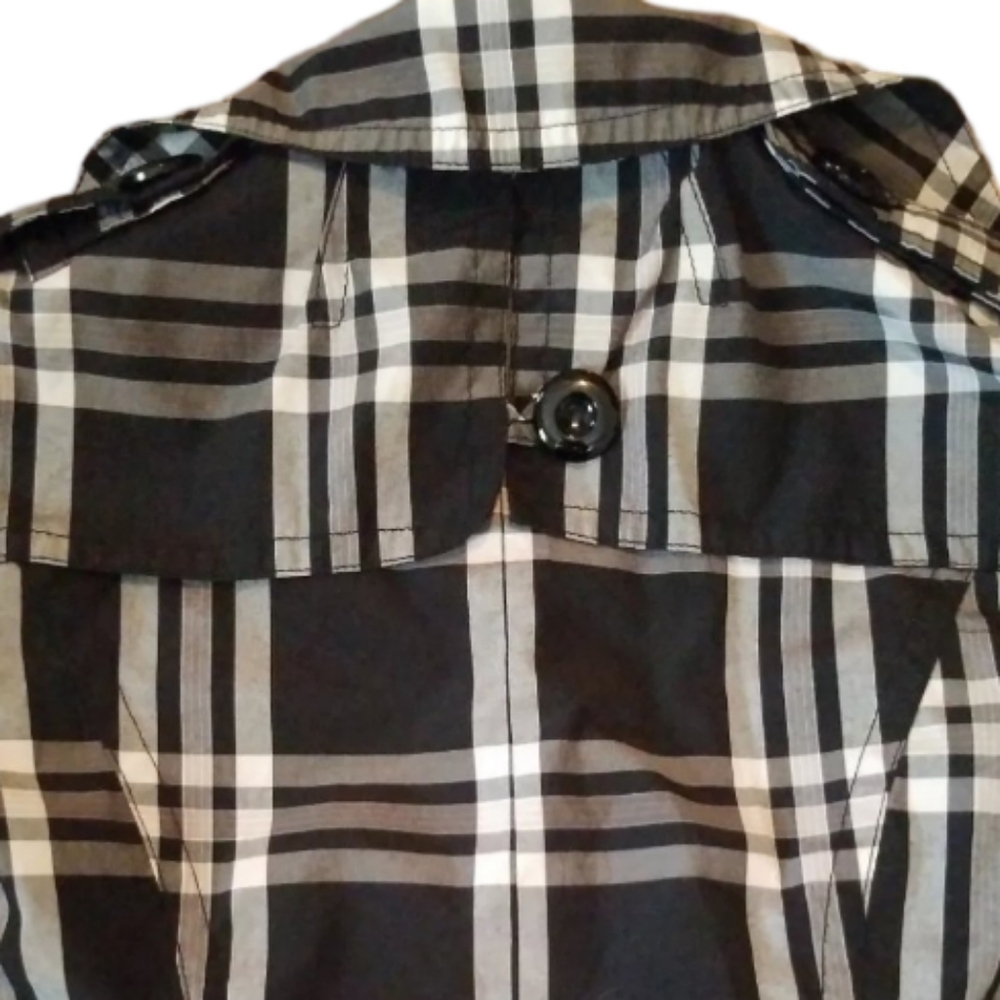 Jou Jou Womens Plaid Black and White Blazier Coat Size L - Picture 7 of 7